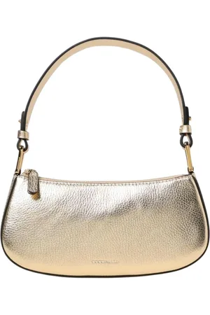 Coccinelle Femme, Sacs, Jaune, Taille: ONE Size Pochette Métallique Dorée