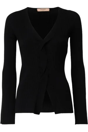 Twin-Set Femme, Pulls, Noir, Taille: 38 FR Haut Tricot Élégant