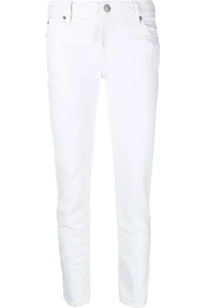 Dsquared2 Femme, Jeans, Blanc, Taille: 38 FR Bull Jeans skinny