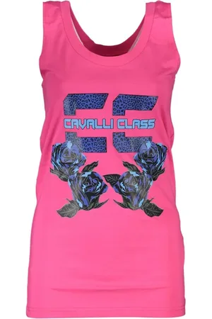 Roberto Cavalli Femme, Tops, Rose, Taille: 38 FR Débardeur Rose en Coton pour Femme
