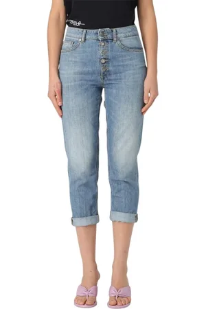 Dondup Femme, Jeans, Bleu, Taille: W24 Jean Bleu à Boutons et Ourlets