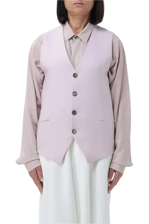 Ami Femme, Costumes, Rose, Taille: 36 FR Gilet rose à col en V
