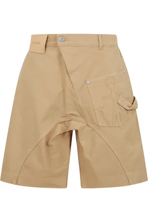 J.W.Anderson Homme, Shorts, Brun, Taille: L Shorts en coton à taille basse avec silhouette torsadée