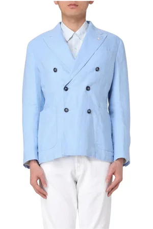 Manuel Ritz Homme, Vestes, Bleu, Taille: M Blazer Bleu à Double Boutonnage