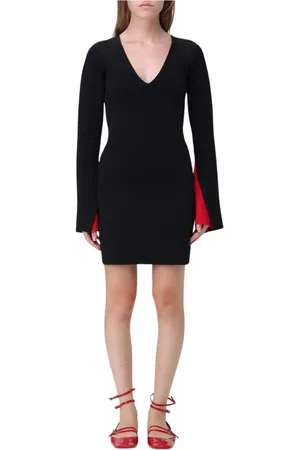 J.W.Anderson Femme, Robes, Noir, Taille: 38 FR Élégante Robe Noire en Tricot