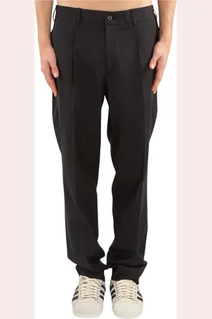 Biagio Santaniello Homme, Pantalons, Noir, Taille: XL Pantalon Plissé en Laine Technique