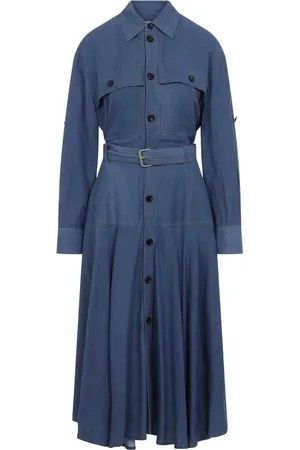 Bottega Veneta Femme, Robes, Bleu, Taille: 38 FR Robe Élégante Bleue Vêtements pour Femmes