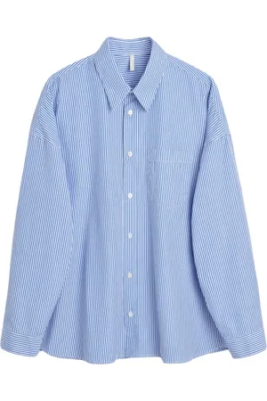 Sunflower Homme, Chemises, Bleu, Taille: S Chemise à Rayures en Popeline avec Poche Poitrine