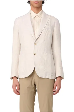 Manuel Ritz Homme, Vestes, , Taille: 2XL Blazer en Lin Vert avec Poches