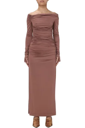 Helmut Lang Femme, Robes, Rose, Taille: 38 FR Robe Maxi Élégante Épaules Dénudées