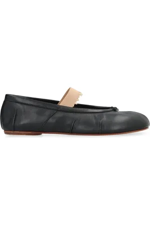 Maison Margiela Femme, Chaussures, Noir, Taille: 36 EU Iconiques Ballerines en Cuir Tabi