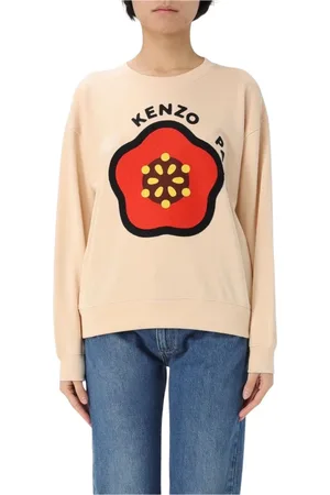Kenzo Femme, Sweatshirts et sweats à capuche, , Taille: 42 FR SweaT-shirt à col rond brodé en nude