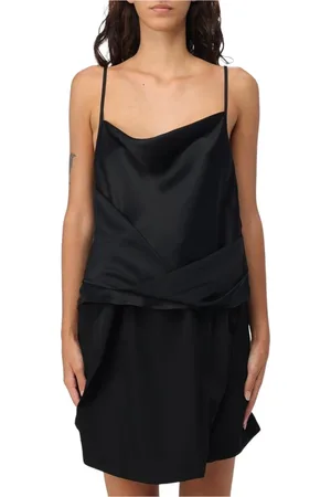 J.W.Anderson Femme, Robes, Noir, Taille: 36 FR Robe Mini en Soie Noire