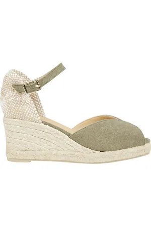 Castaner Femme, Chaussures, Vert, Taille: 38 EU Sandales compensées en coton biologique
