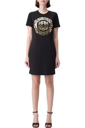 Roberto Cavalli Femme, Robes, Noir, Taille: 36 FR Robe Tête de Tigre