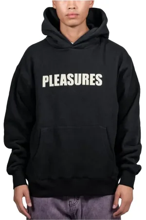 Pleasures Homme, Sweatshirts et sweats à capuche, Noir, Taille: M Wave Quilted Sweat à capuche Noir Streetwear Élégant