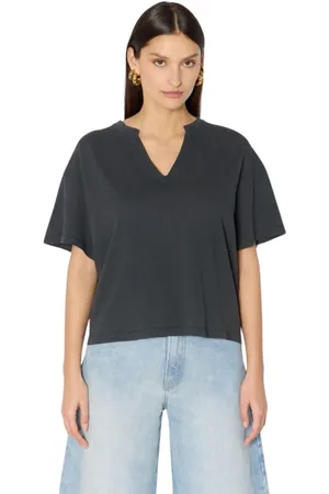 Berenice Femme, Tops, Multicolore, Taille: 42 FR Temilio T-shirt gris col tunisien avec ailes en strass