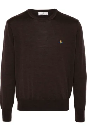 Vivienne Westwood Homme, Pulls, Brun, Taille: L Pull Col Rond Marron