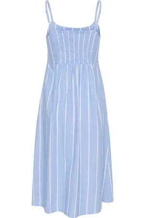 Part Two Femme, Robes, Bleu, Taille: 48 FR Robe à rayures bleues et blanches