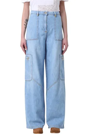 Elisabetta Franchi Femme, Jeans, Bleu, Taille: W26 Jean à poches cargo en bleu classique