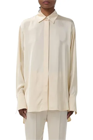 Jil Sander Femme, Blouses et Chemises, , Taille: 36 FR Chemise Blanche en Soie Coupe Décontractée