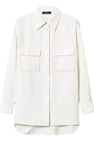 Twin-Set Femme, Blouses et Chemises, Blanc, Taille: 40 FR Chemise Crepe Femme