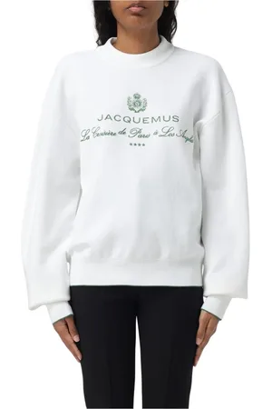 Jacquemus Femme, Sweatshirts et sweats à capuche, Blanc, Taille: 32 FR Minimalist Logo SweaT-shirt
