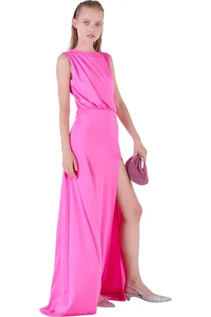 Silvian Heach Femme, Robes, Rose, Taille: 36 FR Robe longue avec fente latérale