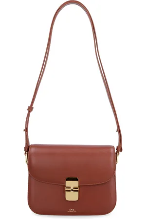 A.P.C. Femme, Sacs, Brun, Taille: ONE Size Sac bandoulière en cuir avec fermoir