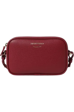 Emporio Armani Femme, Sacs, Rouge, Taille: ONE Size Sac Bandoulière en Cuir Vin