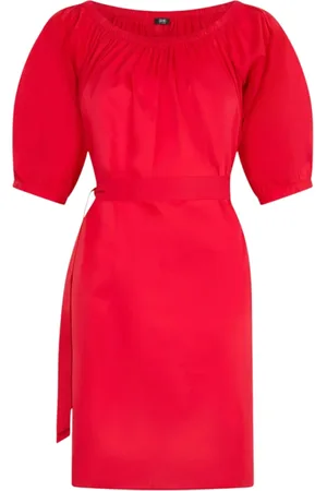 Liu Jo Femme, Robes, Rouge, Taille: 38 FR Robe courte en coton avec manches 3/4