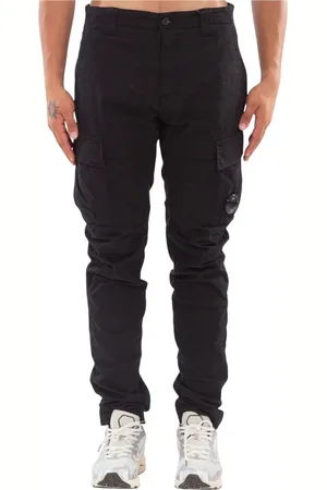 C.P. Company Homme, Pantalons, Noir, Taille: S Pantalon Cargo Double en Sateen Stretch