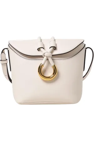 Coccinelle Femme, Sacs, Blanc, Taille: ONE Size Sac Seau en Cuir Blanc Cordon