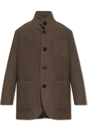 Ami Homme, Manteaux, Brun, Taille: M Manteau avec découpe