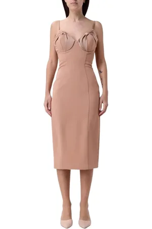 Elisabetta Franchi Femme, Robes, Rose, Taille: 42 FR Robe Fourreau Noire avec en Satin