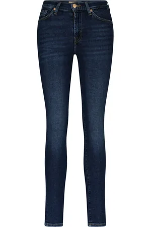 7 for all Mankind Femme, Jeans, Bleu, Taille: W26 Jean Skinny Taille Haute