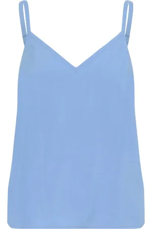 Part Two Femme, Tops, Bleu, Taille: 38 FR Haut à Bretelles Réglables Col en V Marina