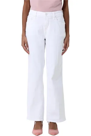 7 for all Mankind Femme, Jeans, Blanc, Taille: W30 Jeans blancs à jambes larges élégants