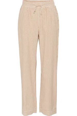 Saint Tropez Femme, Pantalons, Brun, Taille: 36 FR Pantalon Large Marron Sucre