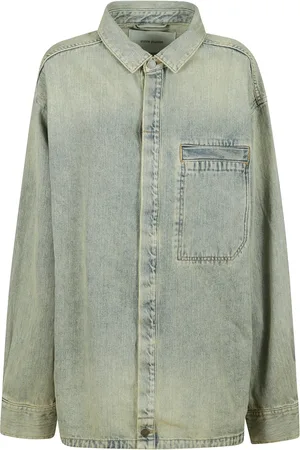 Entire Studios Femme, Vestes, Bleu, Taille: 36 FR Chemise en Denim Stonewashed