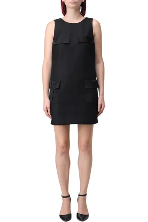 Elisabetta Franchi Femme, Robes, Noir, Taille: 36 FR Robe Noire avec Détail de Poche
