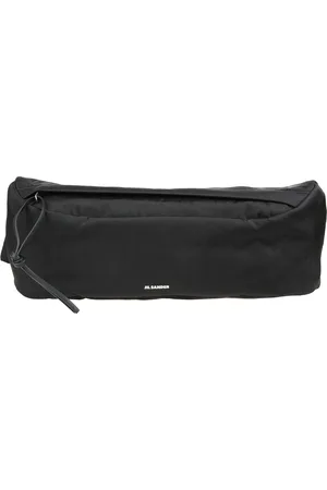 Jil Sander Homme, Sacs, Noir, Taille: ONE Size Sac bandoulière en cuir avec poche avant