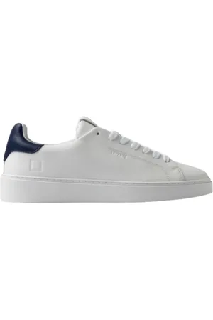 D.A.T.E. Femme, Chaussures, Blanc, Taille: 44 EU Baskets en veau blanc et bleu