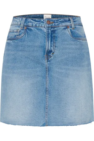 My Essential Wardrobe Femme, Jupes, Bleu, Taille: 40 FR Jupe en Denim Bleu Clair Lavage Rétro