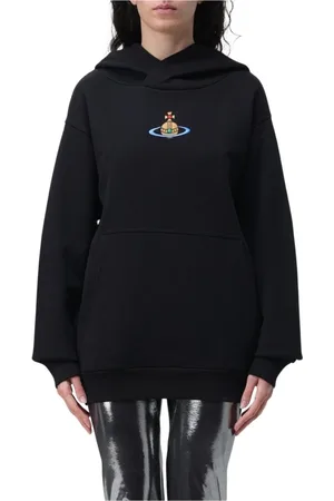 Vivienne Westwood Femme, Sweatshirts et sweats à capuche, Noir, Taille: 36 FR Sweat à Capuche Brodé Noir