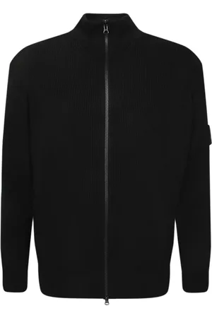 Stone Island Homme, Pulls, Noir, Taille: S Pull en Coton Noir à Zip