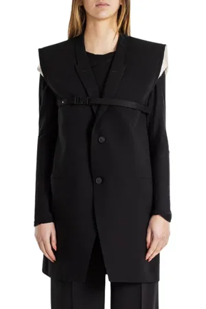 Rick Owens Femme, Vestes, Noir, Taille: 40 FR Veste structurée en laine