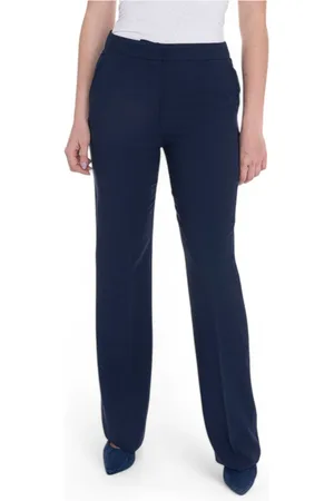 pennyblack Femme, Pantalons, Bleu, Taille: 42 FR Pantalon souple en cady avec poche américaine