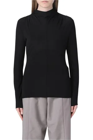 Jil Sander Femme, Tops, Noir, Taille: 40 FR Haut noir à manches longues