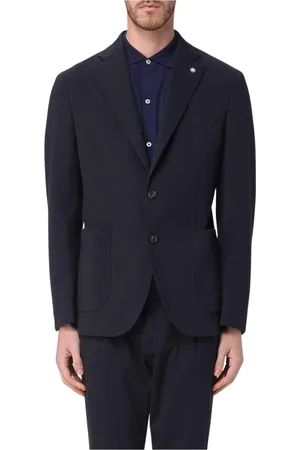 Manuel Ritz Homme, Costumes, Bleu, Taille: XL Blazer Bleu Ajusté pour Homme